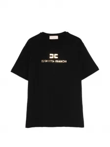 Футболка с логотипом Elisabetta Franchi La Mia Bambina, черный