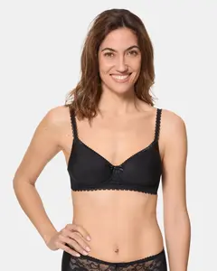 Бюстгальтер с пеной и без дышащей микрофибры Playtex, чёрный