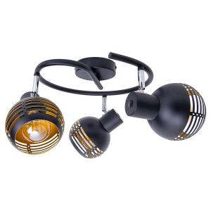 Потолочный светильник Näve Casco 3-flammig, железо - черное / золотое