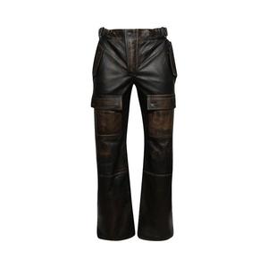 Брюки MISBHV Vintage Leather Moto Pants, Black