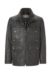 Кожаная куртка класси Babista, серый