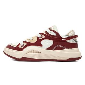 361° Теплые, износостойкие, нескользящие, низкие кроссовки для скейтбординга, унисекс, бежево-красные