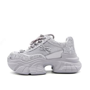 Joy&Mario Серебряные женские кроссовки Low top Chunky, цвет Silver