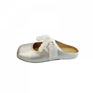 Alxnan Закрытые тапочки женские серебристые, цвет Silver