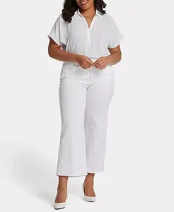 Джинсы Teresa Plus Size Wide Leg до щиколотки NYDJ, белый