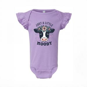 Боди A Little Moody Baby с развевающимися рукавами The Juniper Shop, цвет Lavender