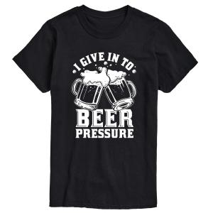Футболка с графическим изображением Big & Tall Beer Pressure, Black License, черный