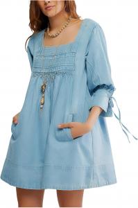 Платье Free People Sonora Denim Mini Dress, цвет Cornflower