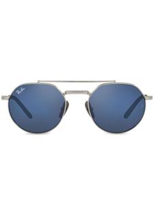 Ray-Ban солнцезащитные очки Jack II в круглой оправе, серебряный