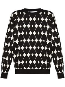 Moschino джемпер с интарсией, черный