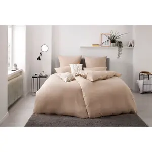 [T] Мое домашнее постельное белье «Desner», (2 шт.), качество микрофибра, однотонный дизайн, 100% полиэстер, качество премиум-класса, мягкое, тонкая нить, однотонный дизайн, сертификат Ökotex, наволочка и пододеяльник оснащены пуговицами, неподвластный в