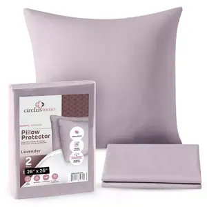 Защитные наволочки на молнии из 100% хлопка, 2 шт. Circles Home, lavender