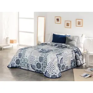 Покрывало Sofia покрывало в стиле пэчворк, для детей и взрослых Home Affaire, синий/белый