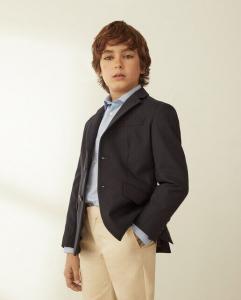 Пиджак для мальчика из однотонной шерсти Coconut El Corte Inglés, темно-синий