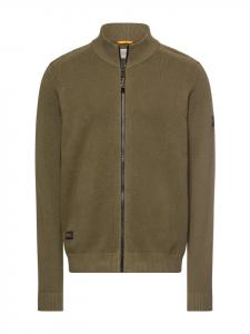 Camel Active Кардиган со стоячим воротником оливково-зеленого цвета