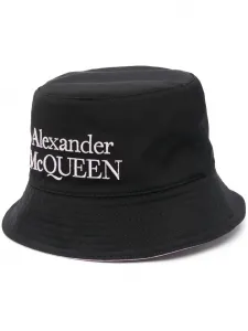 Панама с вышитым логотипом Alexander McQueen, черный
