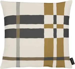 АПЭЛТ декоративная подушка "Луч", в стиле Баухаус, чехол без наполнения, 1 шт APELT 46х46 см, коричневый/белый/черный
