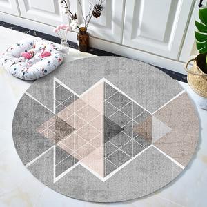 Budis Ковер круглый 140 см для спальни/компьютерного кресла, современный европейский, короткий плюш, нескользящий