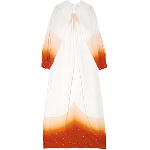 Burberry Длинное платье с рукавами женское белое