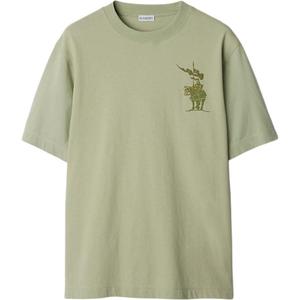 Хлопковая футболка Ekd Burberry, зеленый