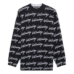 Свитер all over logo jumper 'black' Balenciaga, черный