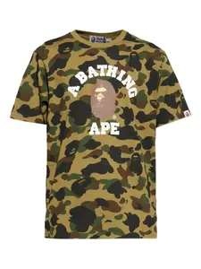 Футболка с камуфляжным принтом A Bathing Ape, зеленый