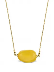 Колье с каменным кулоном OBSIDIAN, золотой