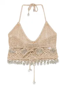 Топ рыхлой вязки Rabanne, золотой