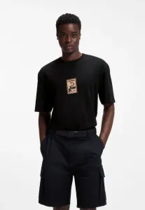 Футболка с принтом dobul Hugo, Black