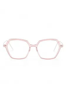 Очки в геометричной оправе Lindberg, розовый