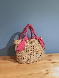 Вязаная сумка-шоппер с узором «Подвесная лента»