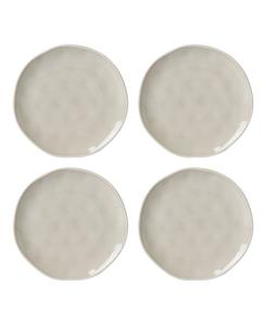 Набор из 4 декоративных тарелок Bay Solid Colors Lenox, White, Gray