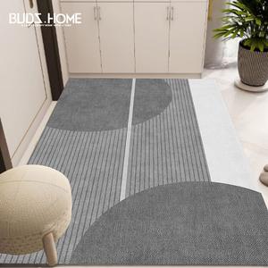 Budis Ковер 60х90 см для входной двери, прихожей, улицы, противоскользящий, легко чистится, Secret Realm Gray 09, утолщенный