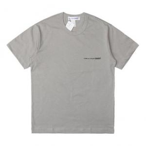 Футболка little logo applique cotton short-sleeve tee 'grey' Comme Des Garcons, серый