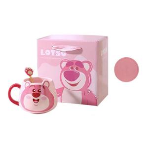 Кружка из коллекции Lotso/Stitch Collection Disney, Speedy Strawberry Bear Big Belly Cup + Coaster