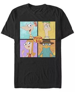 Мужская футболка Boxup с коротким рукавом и принтом 4 персонажей Fifth Sun, черный