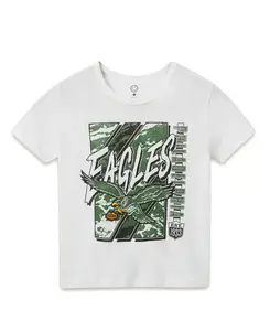 Футболка унисекс с символикой команды НФЛ «Филадельфия Иглз» - для малышей и взрослых. Junk Food Clothing, белый