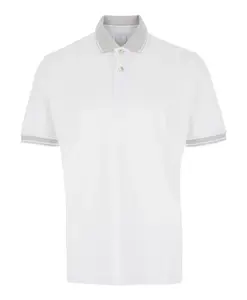 Белая рубашка-поло пике Eleventy, белый