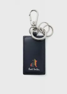 Брелок с изображением кролика в маркетри и яркими полосками