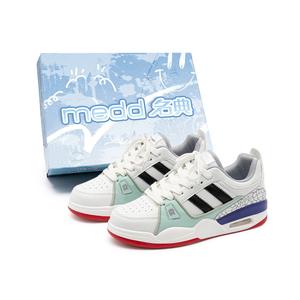 Medd Ударопрочные устойчивые к скольжению дышащие противоскользящие низкие скейтборд-кроссовки унисекс бело-сине-красные, цвет White Blue Red