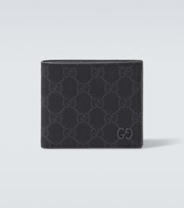 GG Canvas кошелек-книжка Gucci, Black/Steel/Steel