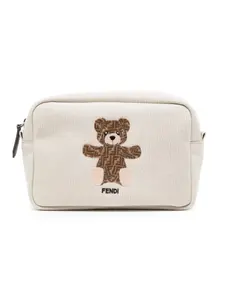 Несессер Teddy Bear с логотипом FF FENDI KIDS, нейтральный