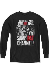 Футболка с длинным рукавом Batman Classic TV для подростков Gildan, черный