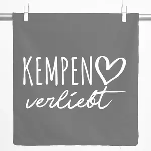 Декоративная наволочка Huuraa Kempen in Love Gift 40x40 см, серо-стальной хлопок, украшение Kempen Hellweg Druckerei