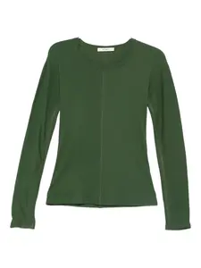 Футболка с простроченными швами 6396, зеленый