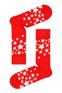 Носки женские Happy Socks с принтом звезды, красный