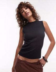 Тонкая майка Topshop черного цвета