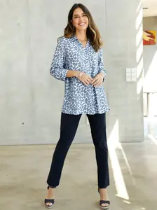 Длинная блузка Classic Basics, голубой