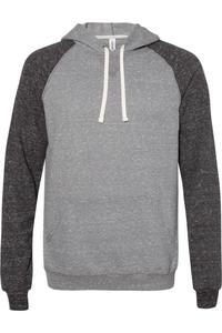 Толстовка с капюшоном JERZEES Snow Heather French Terry Raglan, цвет charcoal/ black ink
