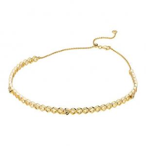 Pandora Серебряное ожерелье 925 пробы для женщин Gold